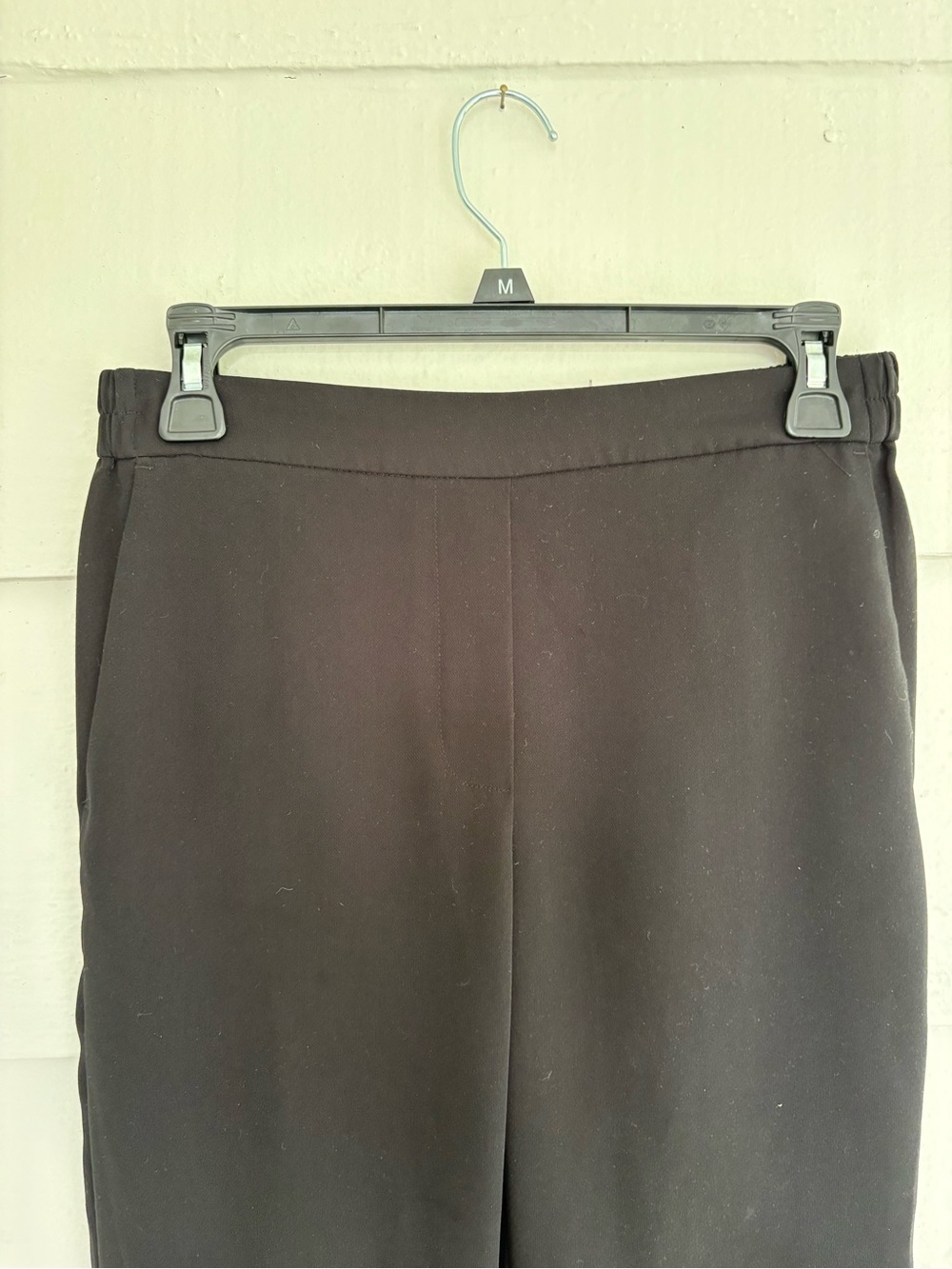 J.Crew Women’s Black Cropped Pull-On Dress Pants Size 4 Elastic Waist Career - Picture 3 of 7
